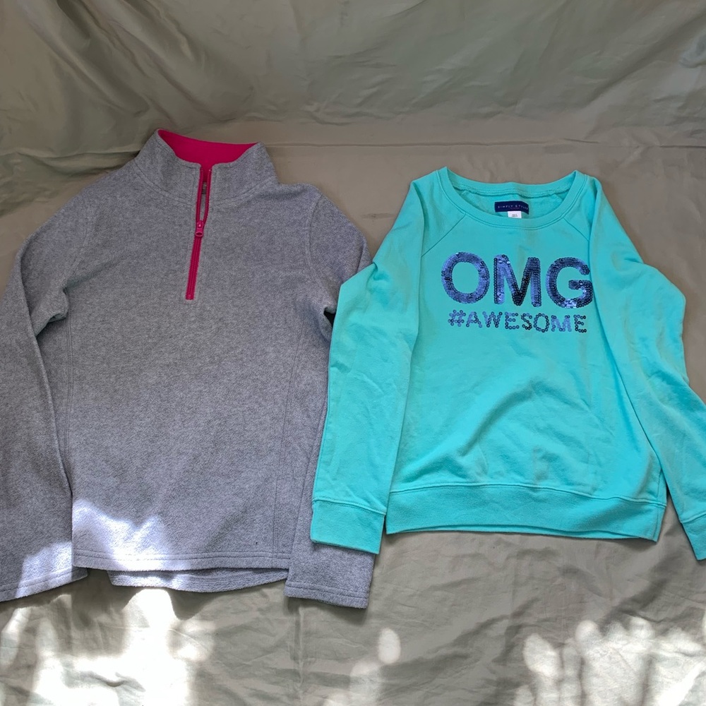 Lot of two sweatshirt girls size 14
